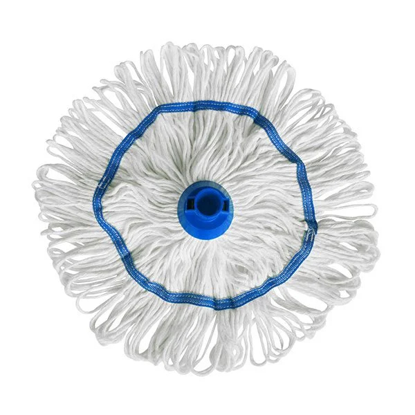 Socket Mop Head - Premium Cotton Blue 300gsm - 1x Per Pack