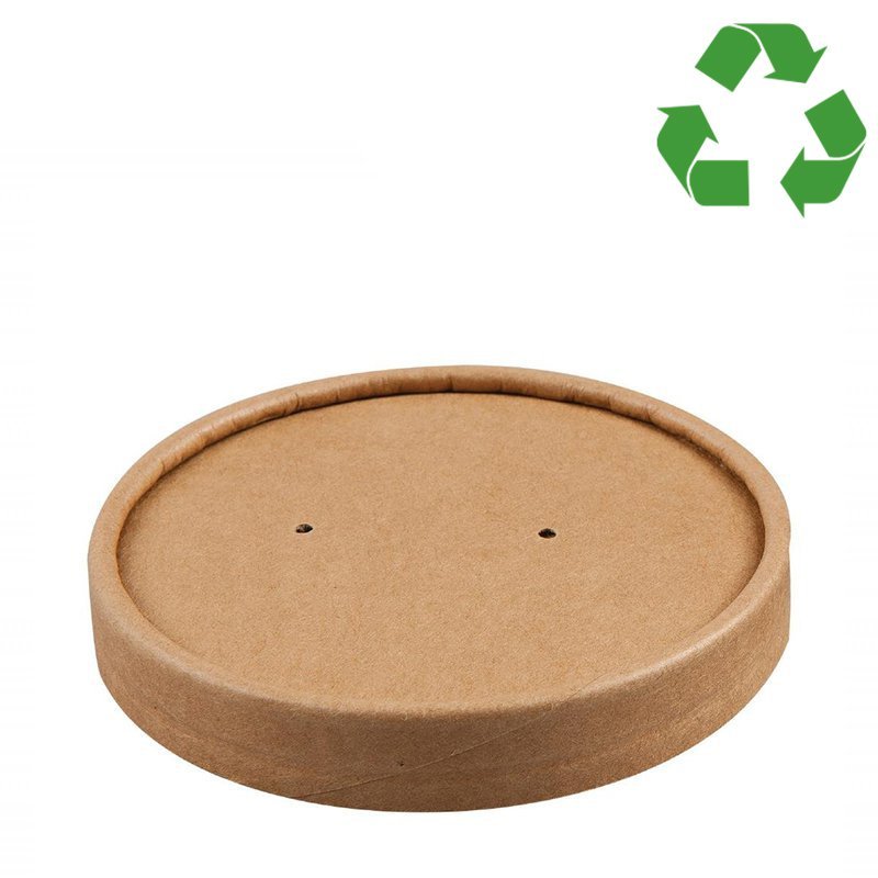 16oz Kraft - Soup Cup Lids Only - 50x Per Pack