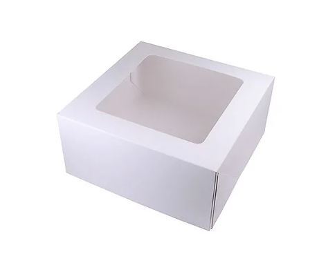 White Window 4 Cake Box - 100 Per Pack