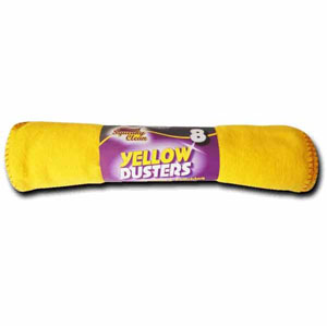 Soft Yellow Premium Dusters  500 x 355mm - 10 Per Pack