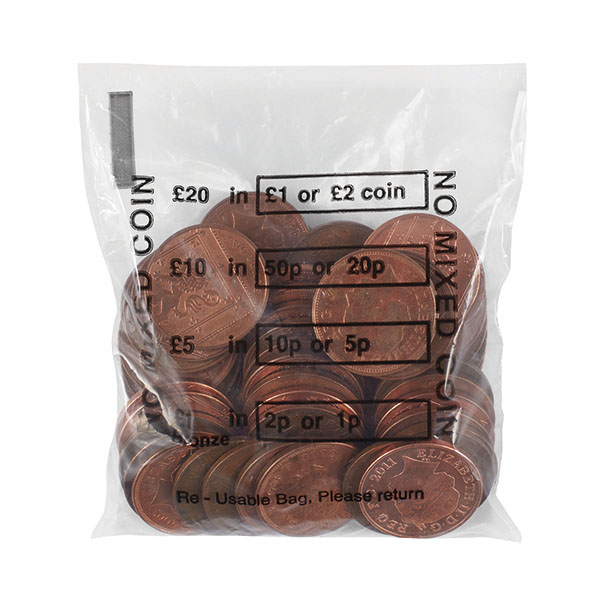 Cash Denominated Coin Bags Pk5000