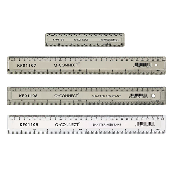 Q Conncect Ruler 15cm Clear