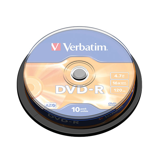 Verbatim DVD-R 16x Branded Silver