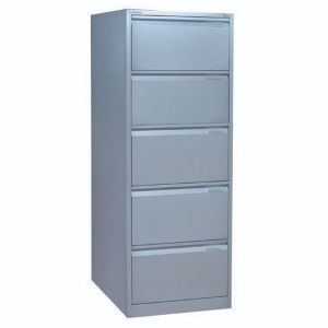 Bisley 5 Drw Filing Cab Goose Grey