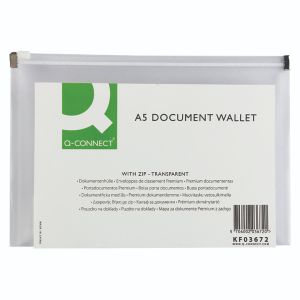 Q-Connect Doc Zip Wallet A5 Pk10