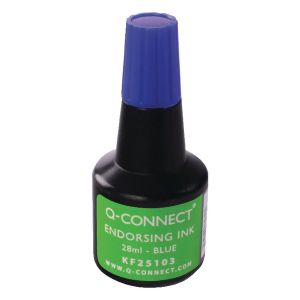 Q-Connect Endorse Ink 28ml Blu Pk10