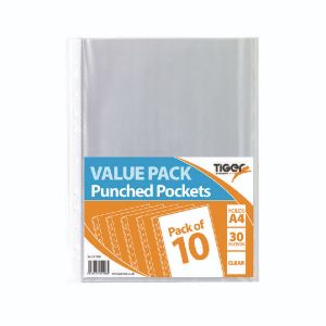 A4 Punched Pockets 20x10 Pk200