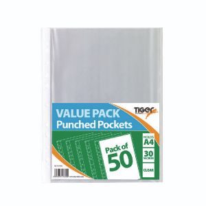 A4 Punched Pockets 10x50 Pk500