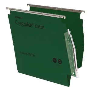 Rexel Crystalfile Lat File Grn Pk25