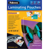 Fellowes A3 Lamg Pouch 80m Pk100