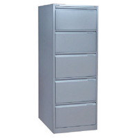 Bisley 5 Drw Filing Cab Goose Grey